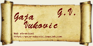 Gaja Vuković vizit kartica